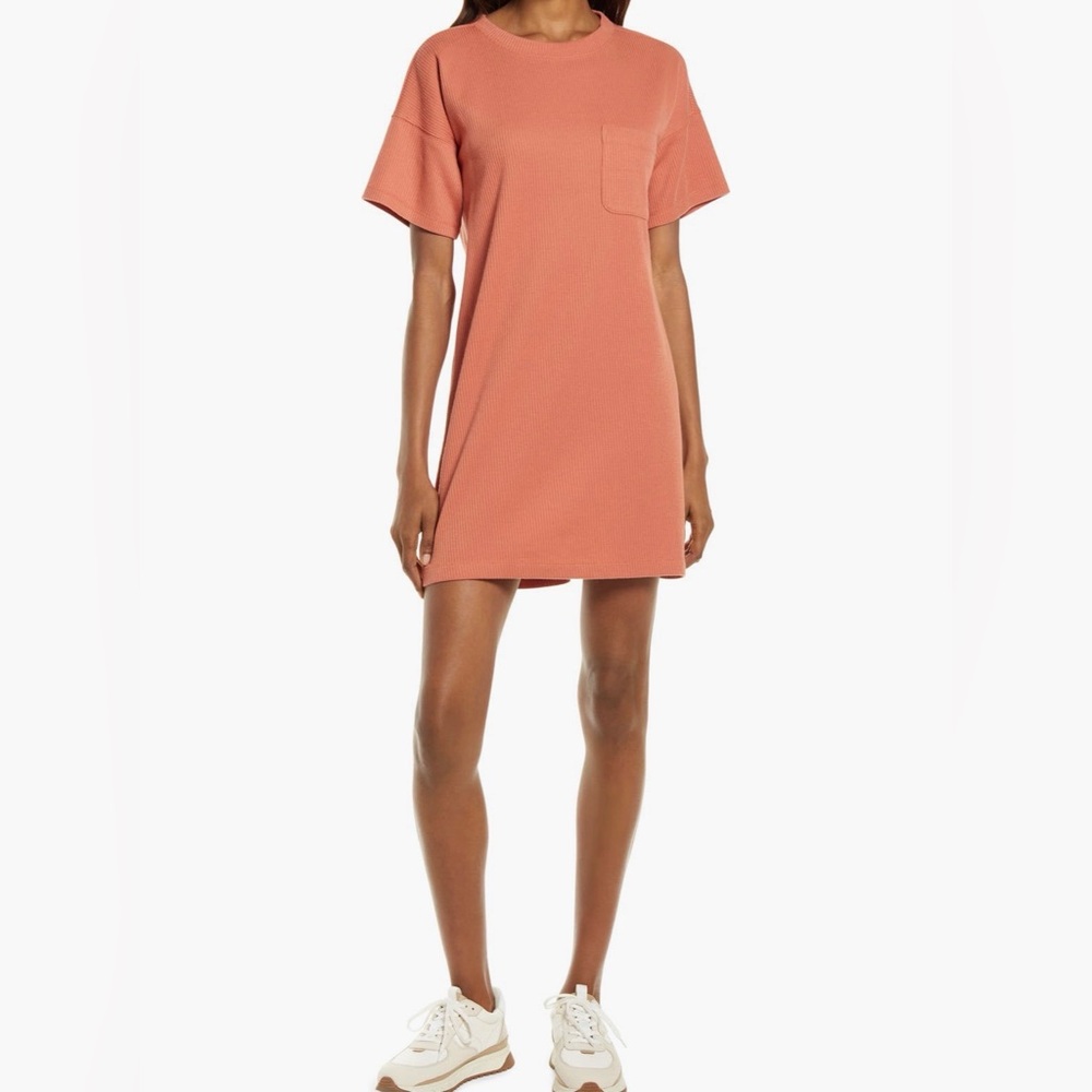 Madewell Women's Terracotta Short Sleeve T shirt Dress